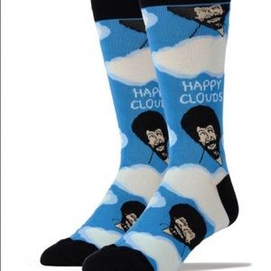 Oooh Geez! Bob Ross “Happy Clouds” Socks NWT